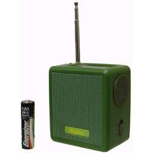   Kaito SB 1059 Mini Hand Crank AM/FM Weather Radio, Green Electronics