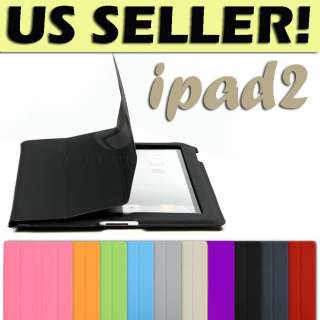   Polyurethane Smart Cover FRONT BACK Case Apple iPad 2 Multi color Poly