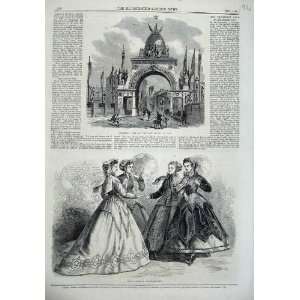   : Paris Fashion 1866 Triumphal Arch Puse Bridge York: Home & Kitchen