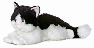 Aurora Plush Kitty Cat Oreo Black Kitten Flopsie Stuffed Animal Toy 