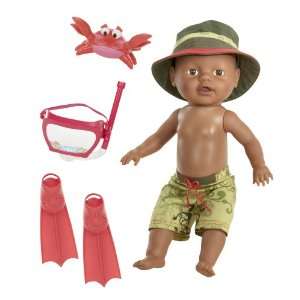   Zapf Baby Born Amazing Bubbles N Swim Doll Ethnic   Boy: Toys & Games