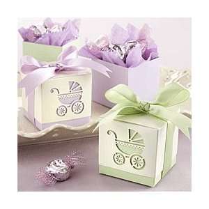  Babys Day Out Laser Cut Baby Carriage Favor Boxes Baby