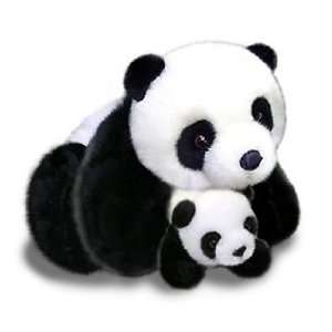   Mother and Baby Bamboo Panda Bears 17 with Baby Carrier: Toys & Games