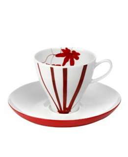 Mikasa Dinnerware, Pure Red Coffee Cup and Saucer   Casual Dinnerware 