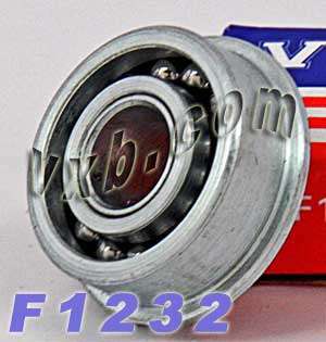 F1232 Unground Flanged Ball Bearing, F1232 is Full Complement (No Cage 