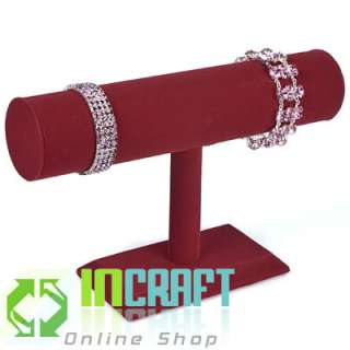 Z249 T Bar Velvet Watch Bracelet Bangle Display Stand  