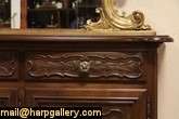Italian Carved Sideboard, Server or Hall Console & Mirror  