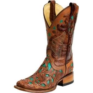 Corral Womens Genuine Leather Boots Chedron/Teal R6761 All Sizes 