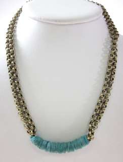 NEW NUGAARD DESIGNS Brass Turquoise Chain Necklace  