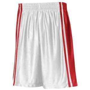  Court Dazzle Basketball Uniform Shorts WHITE/SCARLET AL 