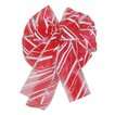 LED Battery Operated Lighted Bow Candy Stripe   Red/White 