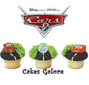 Disney Cars 2 Grand Prix McQueen Cupcake Cake Ring Decoration Toppers 