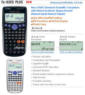 Brand NEW Casio Scientific Calculator FX 82ES Plus White  