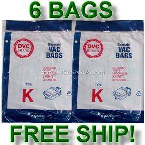 Bags for HOOVER Spirit Canister Vacuum TYPE K  