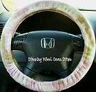 Car Steering Wheel Cover Soft Pink Brown Camo Print
