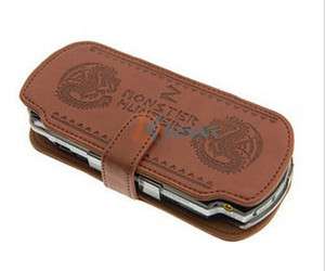 Monster Hunter Leather Carrying Case Cover Pouch for Sony PSP Slim 