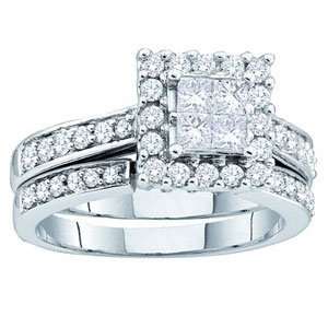   Round Diamond 14k White Gold Bridal Set Ring SeaofDiamonds Jewelry