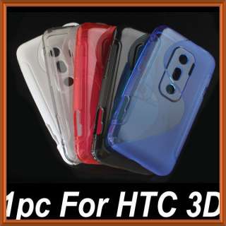   TPU Rubber Soft Case Cover for HTC EVO 3D 3VO Sprint Cell Phone  