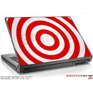  Large Laptop Skin Bullseye Red and White: Electronics