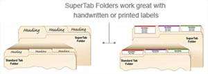  Smead SuperTab Folder, Letter, 1/3 Cut Tab, Blue, 100 Per 