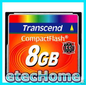 Transcend 133x 8GB 8G CF Compact Flash Card Type 1  