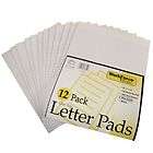 12   50 Sheet Norcom Letter Paper Pads 8.5x11 White Glue Top Wide 