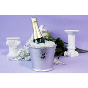  Baby Shower Candle Centerpiece 11 Inch, Champagne Favor 