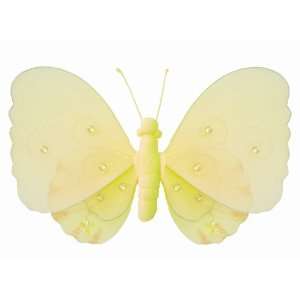  10 Yellow Gems Layered Butterfly nylon hanging ceiling 