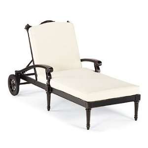 Glen Isle Midnight Outdoor Chaise Lounge Chair with Cushion   Sand 