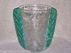 blenko crackle glass vase  