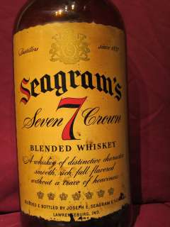 SEAGRAM’S SEVEN 7 CROWN Blended Whisky DISPLAY BOTTLE  