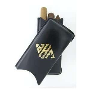    New   Amenity Black Leather Cigar Case   VCASE700