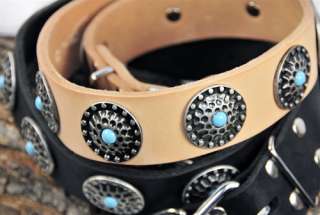 Queenie Leather Nickel Dog Collar Top Quality by D&T  