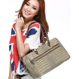   Bag Handbag Tote Satchel Crocodile Women Fashion Lady Apricot 170362