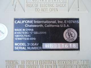 Califone 3130AV Cassette Player/Recorder  