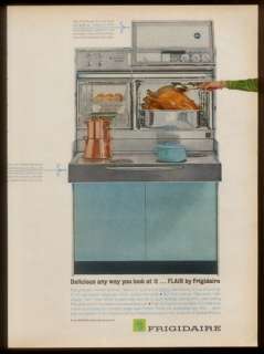 1963 Frigidaire Flair double oven pull out burner range photo vintage 