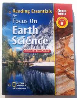 Focus on EARTH SCIENCE 6th Grade 6 Workbook NEW 2007 9780078794308 