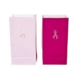  12 PINK RIBBON breast cancer awareness LUMINARY Bags