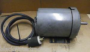   GENERAL ELECTRIC MOTOR 3PH 3450 RPM 1HP 5K43JG3024A WITH CORD  