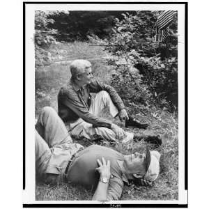  Archibald MacLeish reclining, and Mark Van Doren 1962 