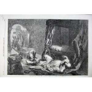    1861 Scene Death William Conqueror Man Dog Gilbert