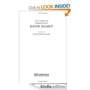 The Cambridge Companion to David Mamet (Cambridge Companions to 