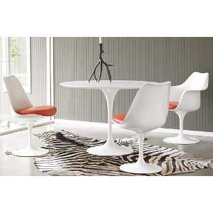 36 Eero Saarinen Style Tulip Dining Table with White Fiberglass Top 