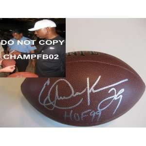 ERIC DICKERSON,RAMS,COLTS,HOF,SIGNED,AUTOGRAPHED,NFL FOOTBALL,WITH 