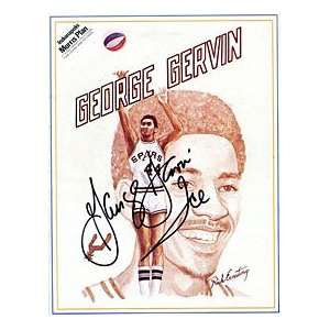 George Gervin Autographed / Signed Program