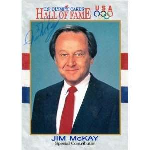 Jim McKay Autographed/Hand Signed card (Broadcaster)