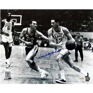John Havlicek Boston Celtics   Drives by West   Autographed 16x20 