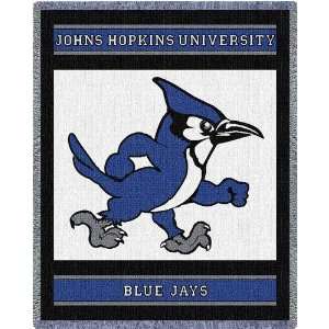 Johns Hopkins University Blue Jay Jacquard Woven Throw   70 x 54