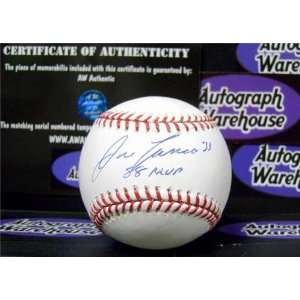 Jose Canseco Autographed/Hand Signed Baseball inscribed MVP 88