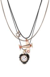 Betsey Johnson Miami Chic Triple Row Necklace  